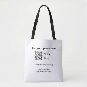 Bolso De Tela Obtener el análisis de fotos QR añadir la direcció
