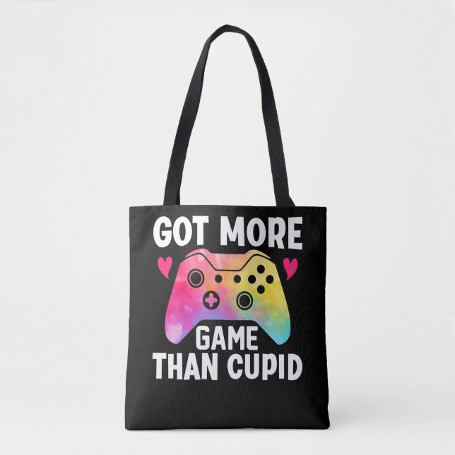 Bolso De Tela Obtuve más juego que el juego de video Cupid Valen (Anverso)