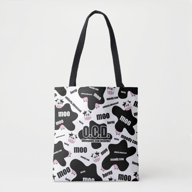Bolso De Tela OCD - Trastorno obsesivo de vaca (Anverso)