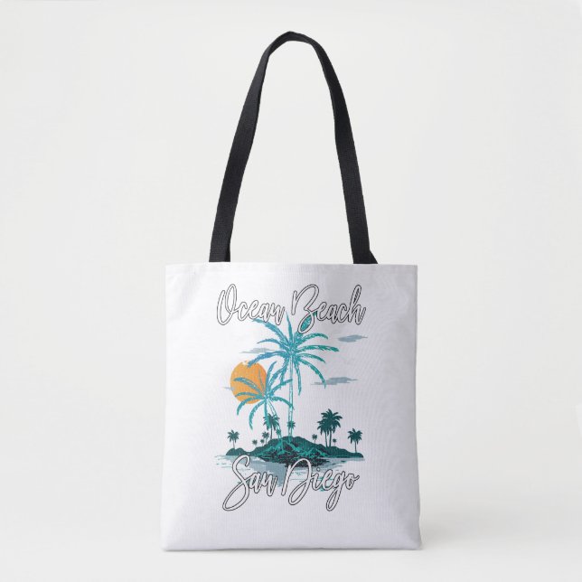 Bolso De Tela Ocean Beach San Diego (Anverso)