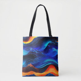 Bolso De Tela Ocean Lava "Aquaflame"