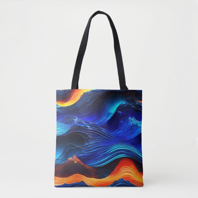 Bolso De Tela Ocean Lava "Aquaflame" (Anverso)