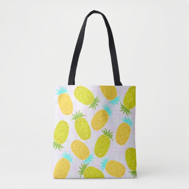 Bolso De Tela Ocean Pineapples Farmhouse Pattern Tote Bag (Anverso)