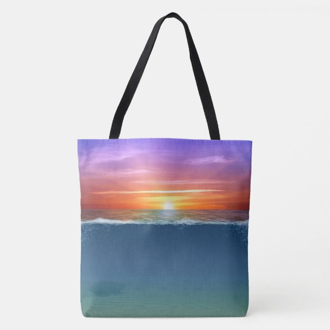 Bolso De Tela Ocean Sunset (Anverso)
