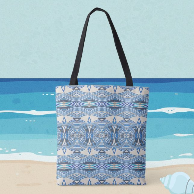 Bolso De Tela Ocean Tides Resumen Tote tribal (Subido por el creador)