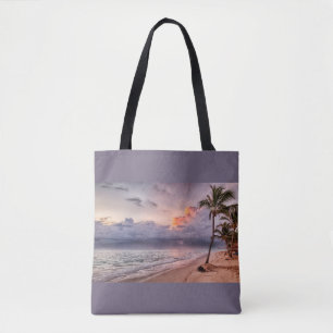 Bolso De Tela Ocean Waves Sandy Beach Sunset