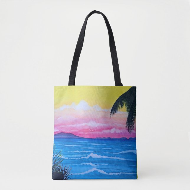 Bolso De Tela Océano al Atardecer  (Anverso)