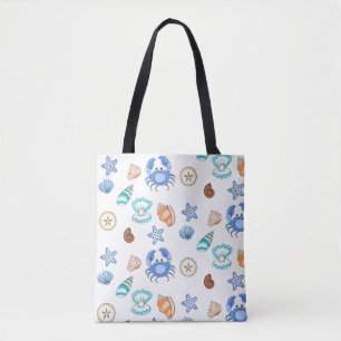 Bolso De Tela Océano costero con temática playera