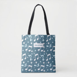 Bolso De Tela Océano de música con patrón