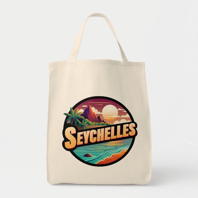 Bolso De Tela Océano Índico de las Islas Seychelles (Frente)