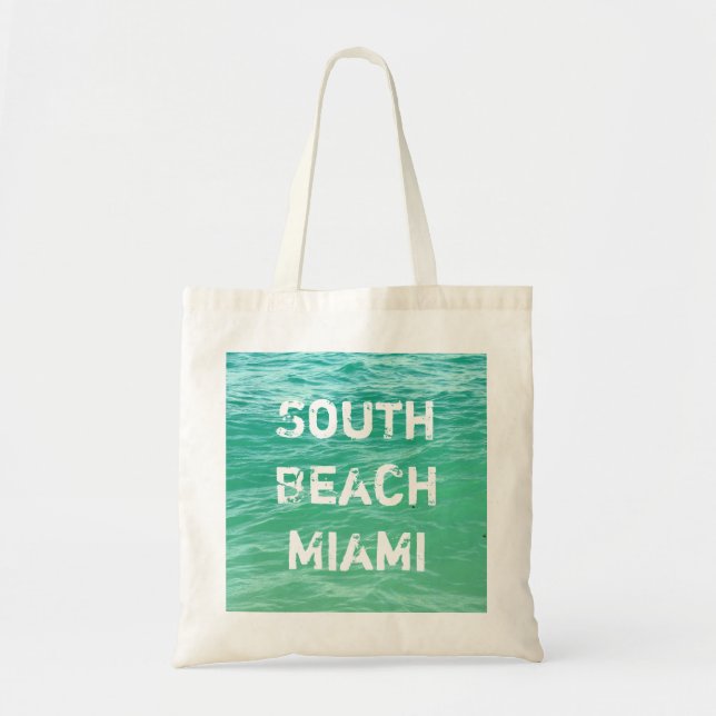 Bolso De Tela Océano, South Beach Miami (Frente)