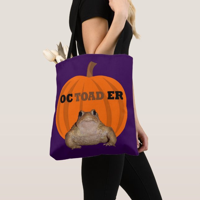 Bolso De Tela Octoader Halloween Pun With Toad Holiday Fun (Detalle)