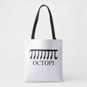 Bolso De Tela Octopi - Graciosa Matemática del pulpo Pi