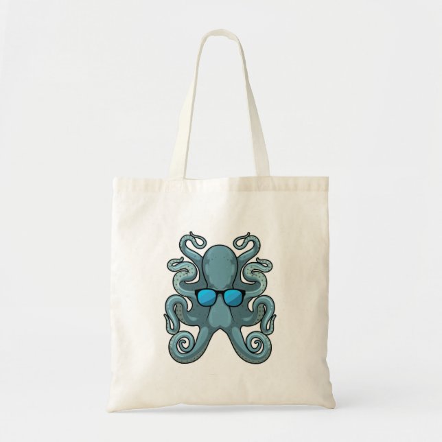 Bolso De Tela Octopus con gafas de sol (Frente)
