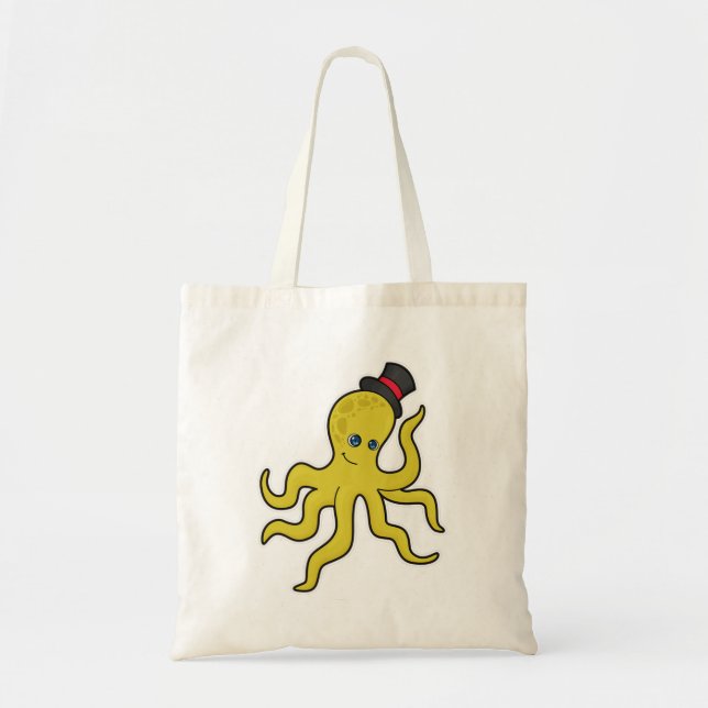Bolso De Tela Octopus con Gorra (Frente)