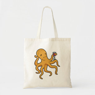 Bolso De Tela Octopus con vidrio de jugo
