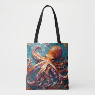 Bolso De Tela Octopus mosaico