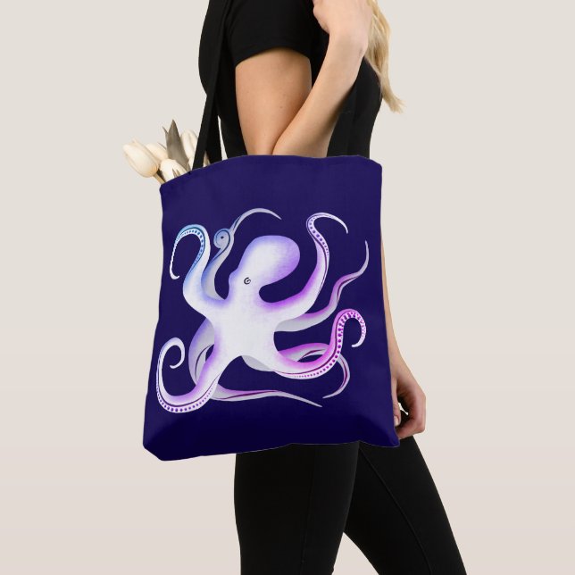Bolso De Tela Octopus Silhouette Art (Detalle)