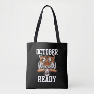 Bolso De Tela Octubre Listo Para Béisbol Tigre Listo 2024