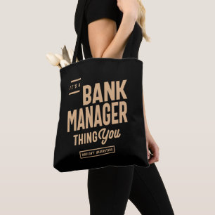 Bolso De Tela Ocupación de empleo divertida de Bank Manager