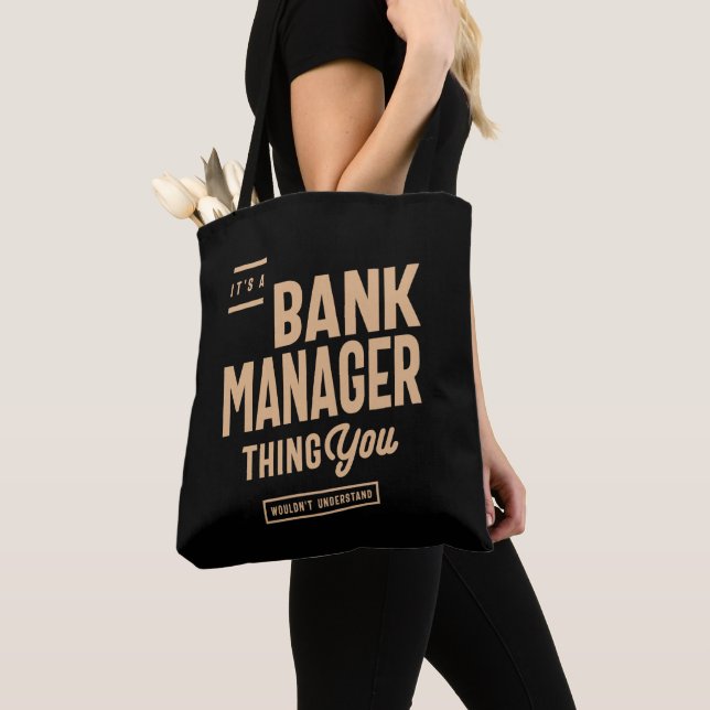 Bolso De Tela Ocupación de empleo divertida de Bank Manager (Detalle)