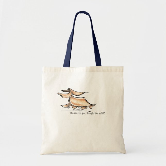 Bolso De Tela Ocupado Hound Afgano (Frente)