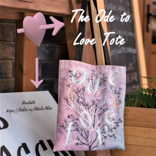 Bolso De Tela Oda al Tote de amor diseñado por la poeta Adiela A