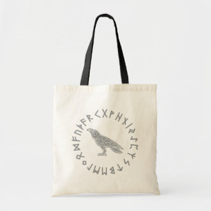Bolso De Tela Odin Cuervo Cuervo Mitología Vikinga runas rúnico