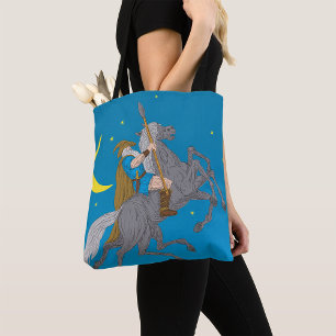 Bolso De Tela Odin Riding Sleipnir Norse Mythology Viendo a Dios