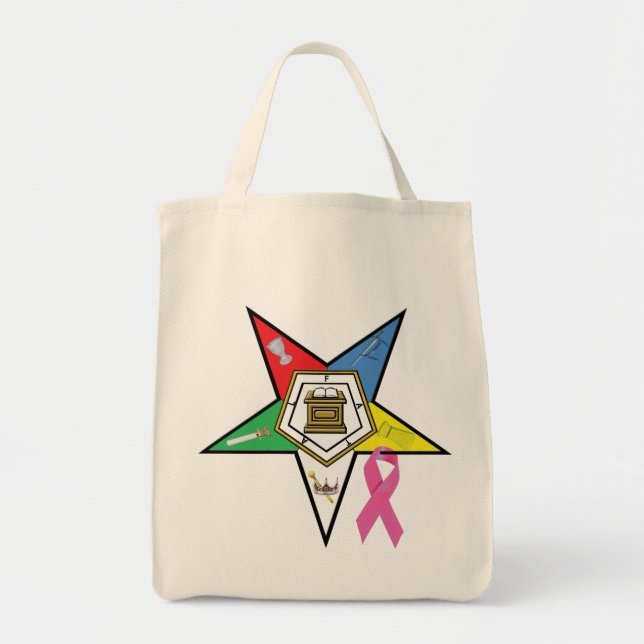 Bolso De Tela OES Lágrima de cáncer de mama (Frente)