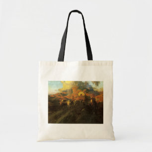 Bolso De Tela Oeste Americano Antiguo, Camino Overland por Johns