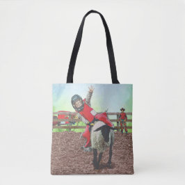 Bolso De Tela Oeste de Rodeo Cowgirl Mutton Busting