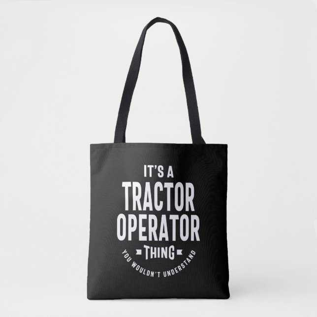 Bolso De Tela Oferta de cargo de operador de tractores (Anverso)