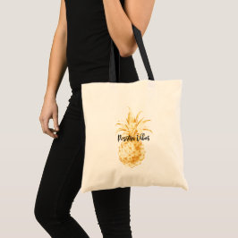 Bolso De Tela Oferta personalizada Gold Tropical Pineapple
