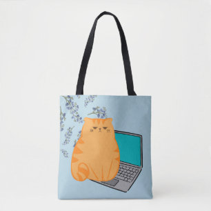 Bolso De Tela Office Cat
