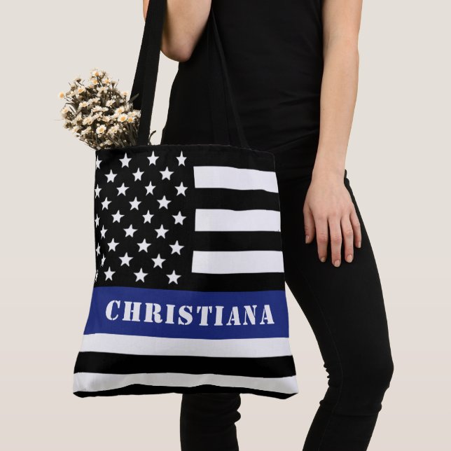 Bolso De Tela Oficial De Policía personalizado Delgado Departame (Detalle)