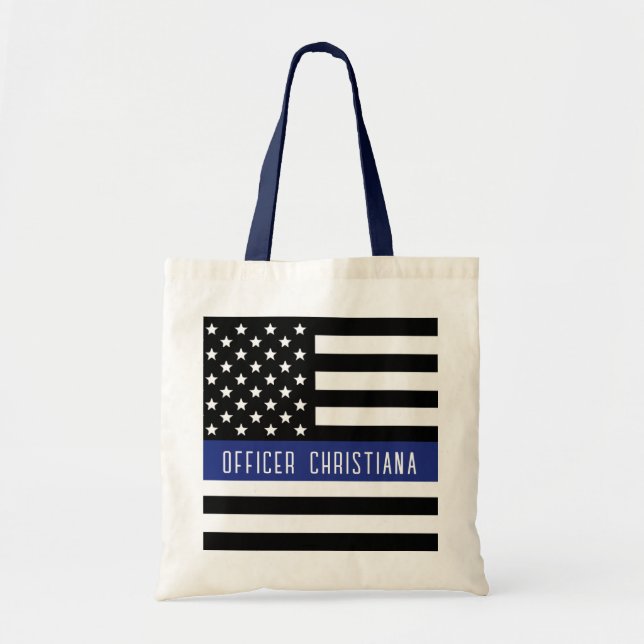 Bolso De Tela Oficial De Policía personalizado Delgado Departame (Frente)