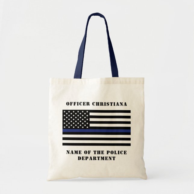 Bolso De Tela Oficial De Policía personalizado Delgado Departame (Frente)
