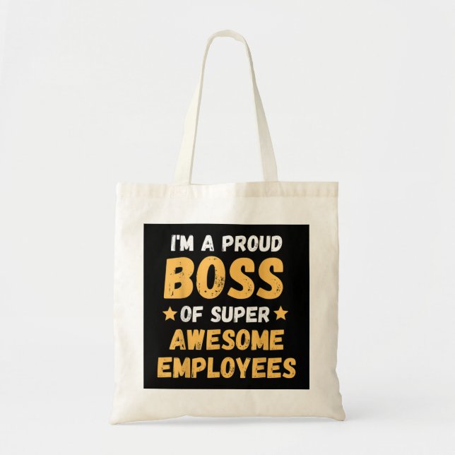 Bolso De Tela Oficina de Apreciación de Empleados Día del Jefe (Frente)
