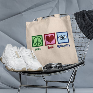 Bolso De Tela Oficina Optometrist Peace Love Optometry