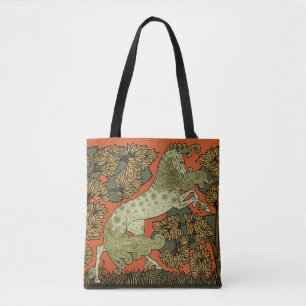 Bolso De Tela Oficios de arte medieval Art Nouveau