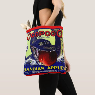 Bolso De Tela Ogopogo Impresión de la etiqueta de la fruta de ma