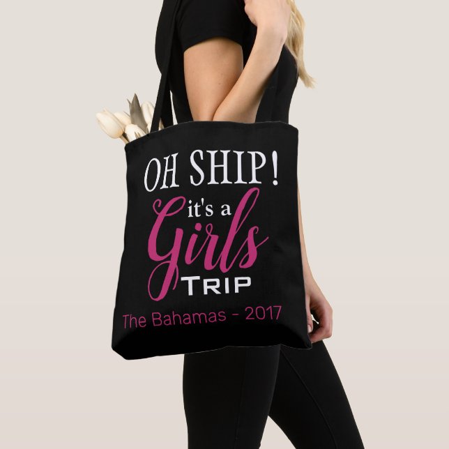 Bolso De Tela ¡Oh Barco! Es un viaje de Chicas (Detalle)