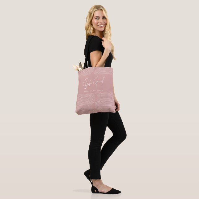 Bolso De Tela Oh chica Bebé ducha geométrica rosa elegante (Puesto)