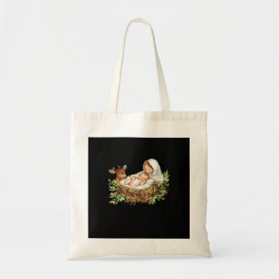 Bolso De Tela Oh Ciervo María Escena de la Natividad Navidad Jes