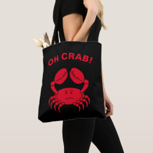 Bolso De Tela Oh Crab Funny Marine Life Animal Crabby Pun