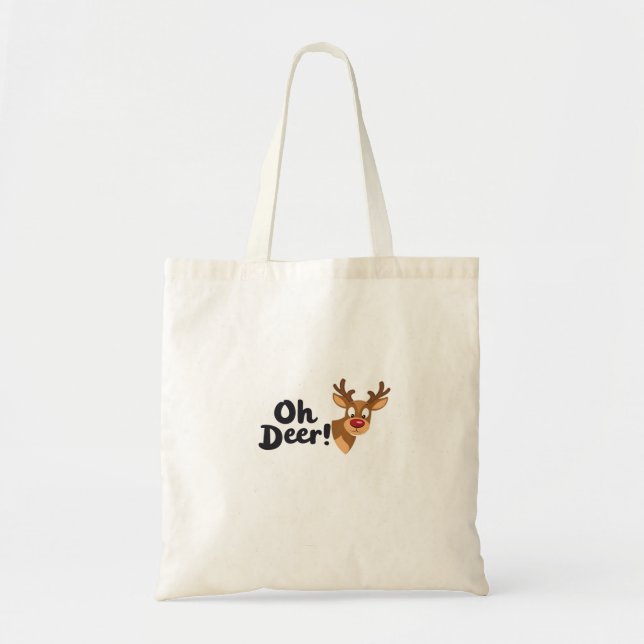 Bolso De Tela Oh Deer Clean Minimal Seeing Tote Bag (Frente)