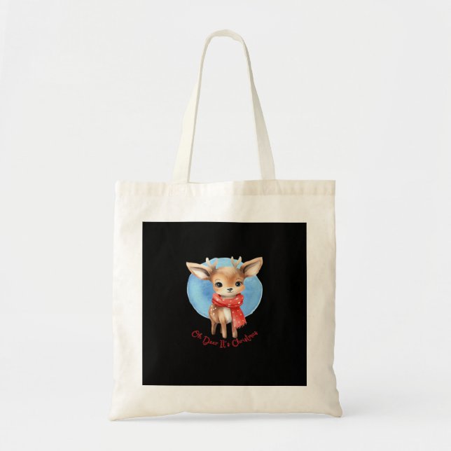 Bolso De Tela Oh Deer Its Christmas Retro Classic DesignTote Bag (Frente)
