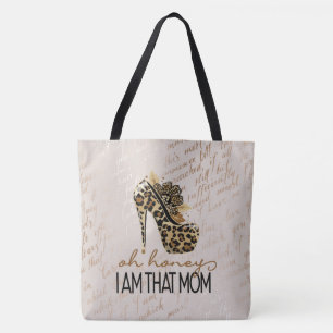 Bolso De Tela Oh Hney, soy ese Tote de moda de mamá Beige