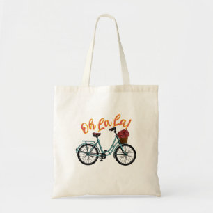 Bolso De Tela Oh La La French Bicicleta Funny Sayings Franceses